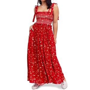 Free People jumpsuit - color my world in red